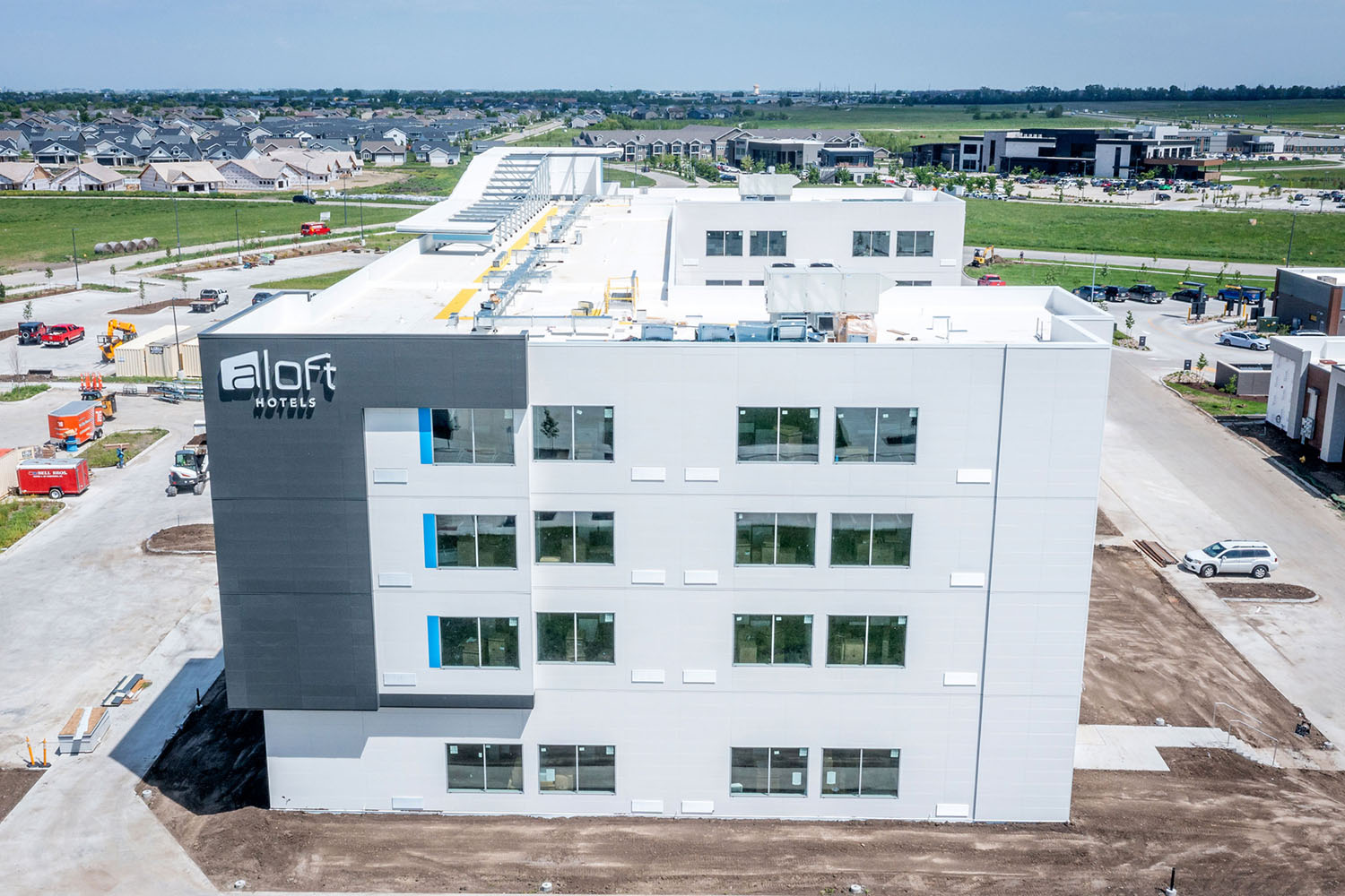 Aloft Hotel aerial view