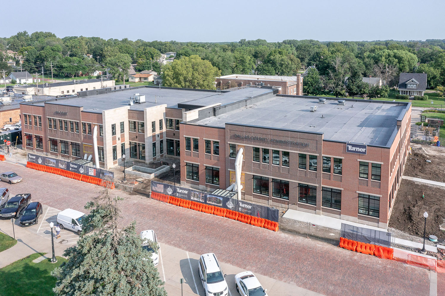 Dallas County Admin building aerial view while under construction