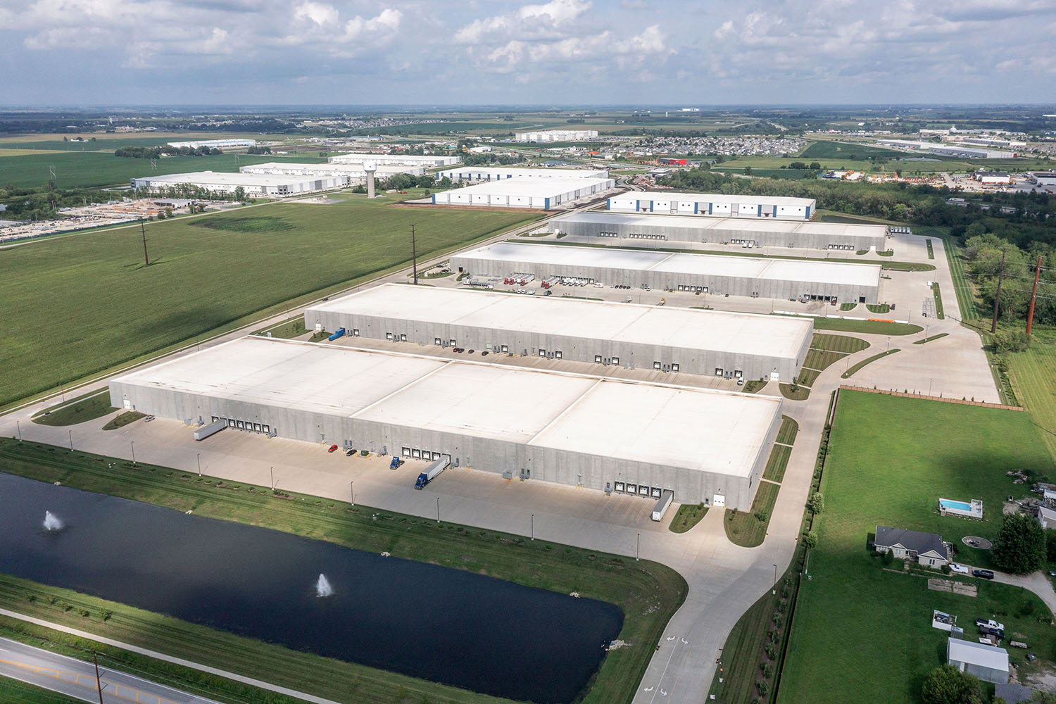 Graham Anderson Warehouses exterior aerial view of multiple warehouses