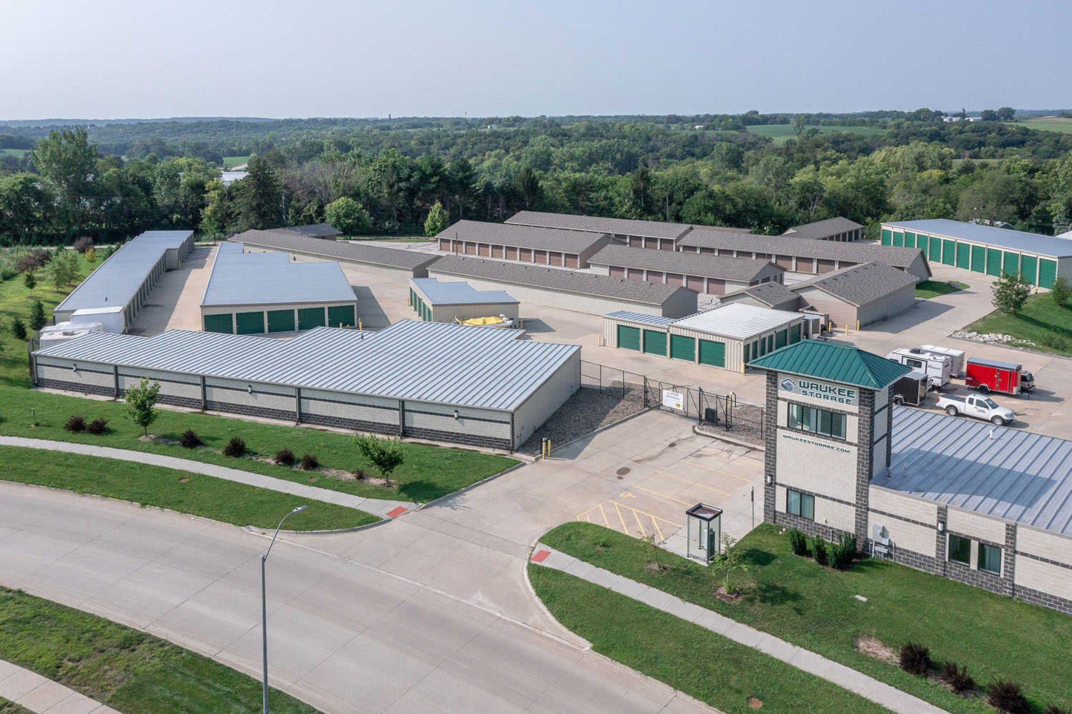 Waukee Storage Aerial view